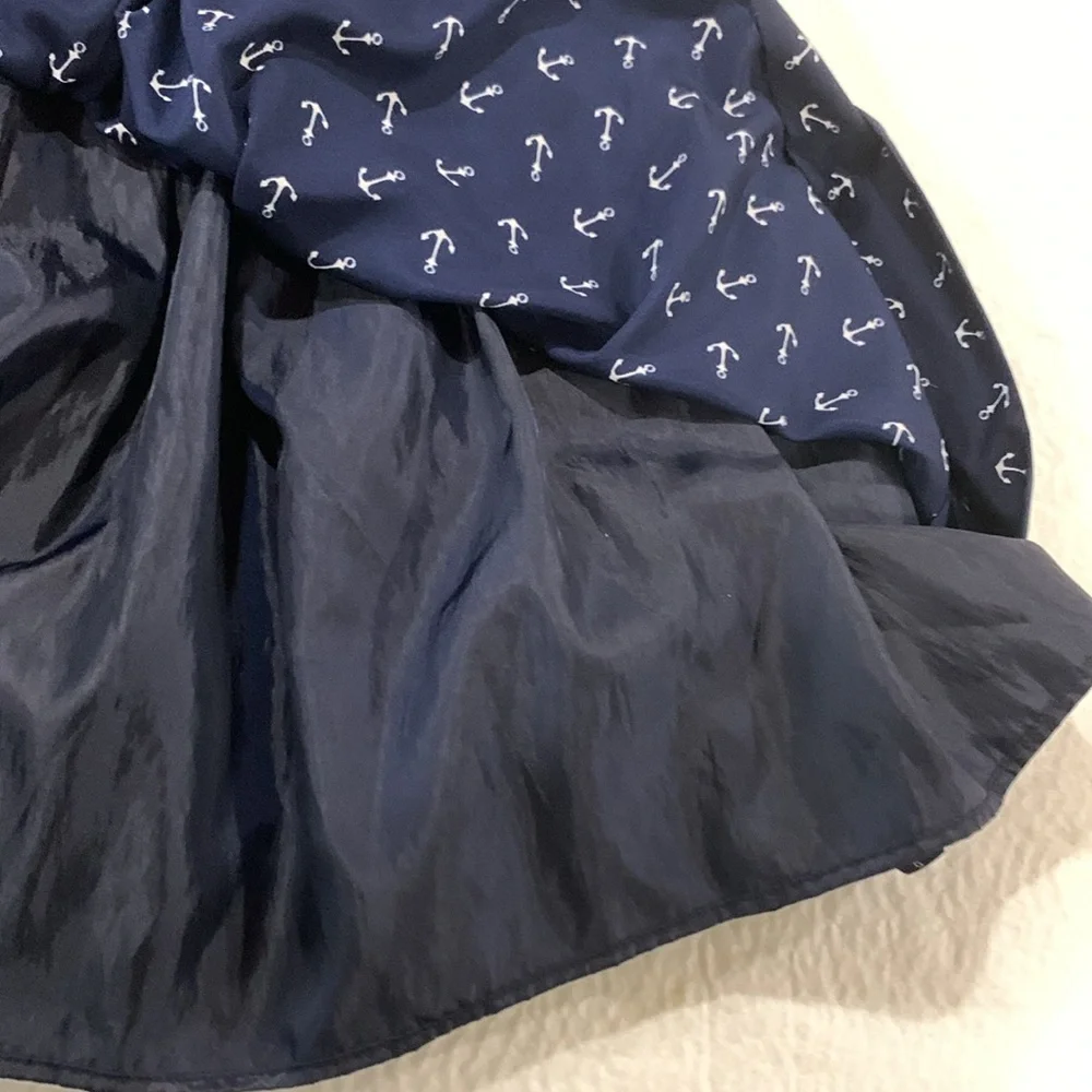 Ralph Lauren anchor print navy sleeveless dress - size 6